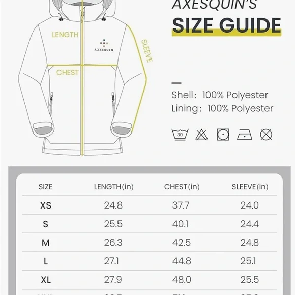 Axesquin Women's Yellow Rain Jacket, Size Small - Picture 7 of 7